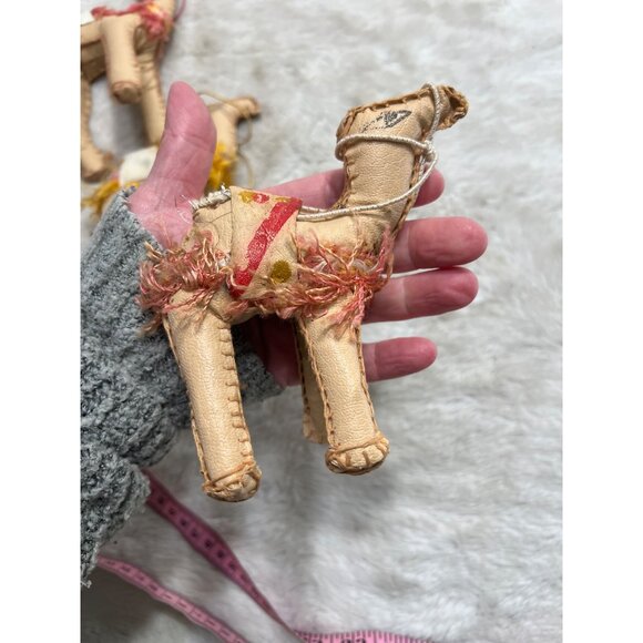 Handcrafted Camel Figurines With Colorful Fringe Decor set of 3 - Picture 5 of 12